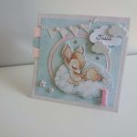 Personalizowana kartka na urodziny roczek sarenka - Personalizowana kartka na urodziny roczek sarenka
