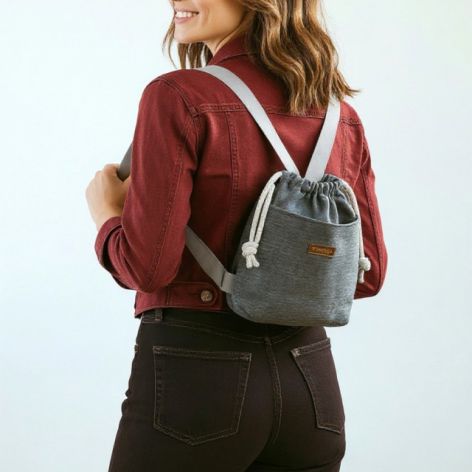 Ciemnoszary workoplecak mini