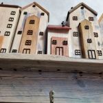 Wieszak drewniane domki Handmade  - 