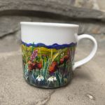Porcelanowy kubek ręcznie malowany Łąka 2 - 