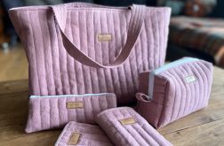 Zestaw prezentowy z lnu - zgaszony róż Zestaw prezentowy z lnu - zgaszony róż