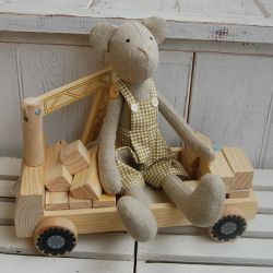 Ksawery - lniany miś tilda