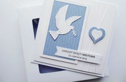 Oryginalna kartka z gołębicą na Chrzest