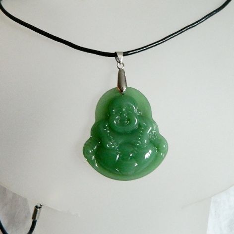 Zielony Jadeit chiński wisiorek - Budda