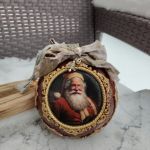 Bombka świąteczna z wizerunkiem Świętego Mikołaja w stylu vintage - 1