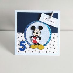 Kartka na urodziny z Myszką Miki personalizowana