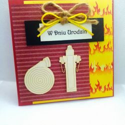 Kartka dla strażaka urodziny Dzień Strażaka #1