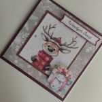 Kartka handmade bożonarodzeniowa renifer - Kartka bożonarodzeniowa handmade renifer 3