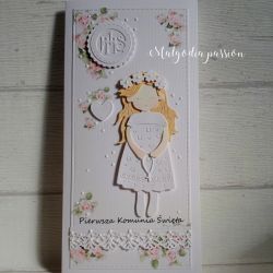 Kartka komunijna ze ślicznym aniołkiem *** Kartka komunijna ze ślicznym aniołkiem ***