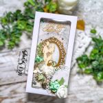 Elegancka i delikatna kartka ślubna w pudełku - Kartka w pudełku