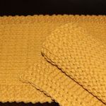 Podkładki ze sznurka bawełnianego - musztardowe