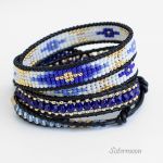 Bransoleta Boho Blue and Gold - 