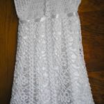 biała sukienka szydełkowa - biała sukienka do chrztu