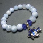 BLUE CHALCEDON - zestaw bransoletek - 