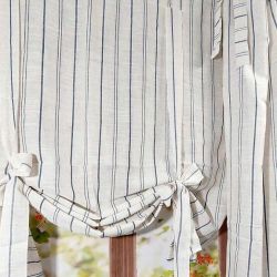 Roleta lniana w prążki panel boho do kuchni do pokoju 140/100cm