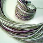 Komplet "Lniany fiolet" - 