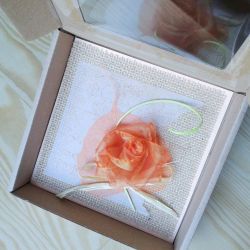 Kartka rustykalna z różą