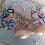 Kartka na Dzień Babci z ptaszkami - Kartka na Dzień Babci z ptaszkami