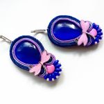 Pink Dragonfly kolczyki sutasz - 