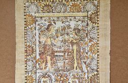 Papirus, Historia Małżeństwa, 40x60 cm, Oryginalny 100%, Egipt, papier papirusowy 10