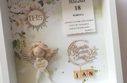 RAMKA ANIOŁ PAMIĄTKA KOMUNII ŚWIĘTEJ CHŁOPIEC