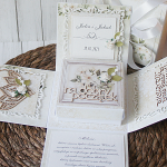 Ślubny exploding box "White & Cream" -szybka wysyłka - ex krem2a