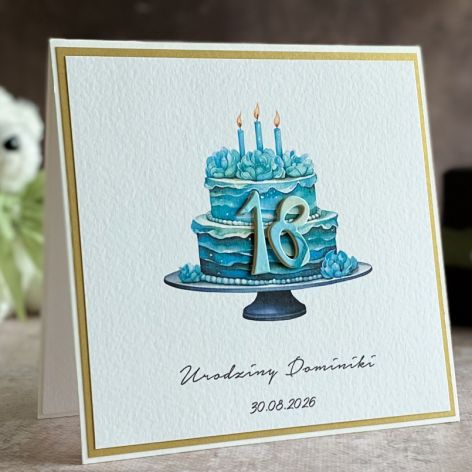 Kartka urodzinowa z kopertą prezentową BH31