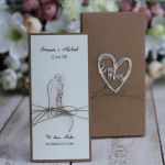 Oryginalna kartka rustykalna na ślub zestaw 3 - kartka rustykalna na ślub