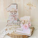 Kartka cyferka roczek "Rose Giraffe 1" GOTOWA - 