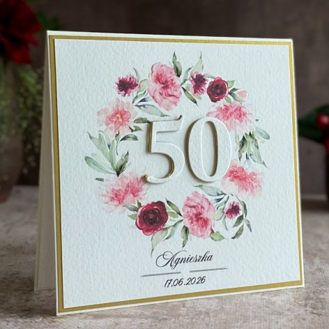 Kartka na 50 urodziny z personalizacją, BH 21