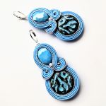 Blue Crystal kolczyki sutaszowe - 