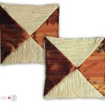 Kremowa elegancja trójkątów II - poszewki dekoracyjne
