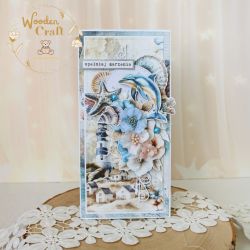 Uniwersalna kartka urodzin w morskim klimacie