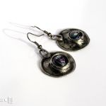 Dichro-oko - miedziane kolczyki