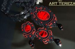 komplet gotyk czerwono-czarny