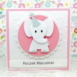 Kartka dla dziewczynki ze słonikiem UDP 014 - Kartka dla dziewczynki ze słonikiem (2)