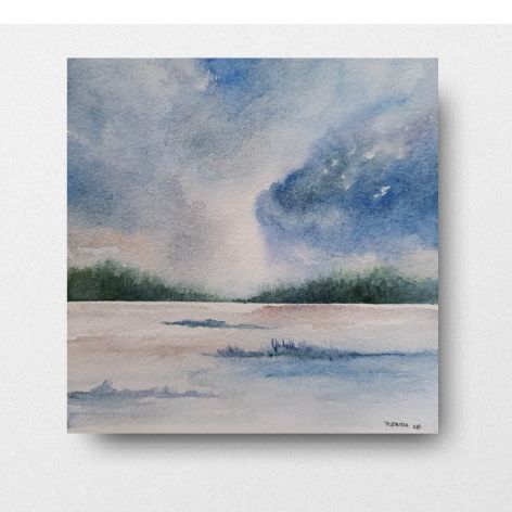 Pejzaż 2-praca formatu 20/20 cm 