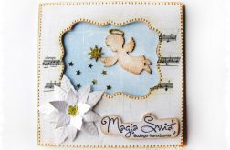 Kartka świąteczna z aniołkiem