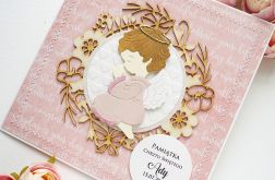 Kartka na chrzest, pamiątka chrztu - aniołek3