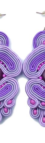Kolczyki sutasz - w odcieniach fioletu