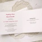 zaproszenia na ślub białe róż fuksja ZSL 003 - 3