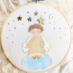 aniołek na chmurce, obrazek dla dziecka