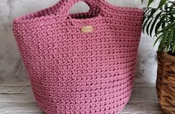 Torebka damska ,do ręki, shopper bag,brudny róż.