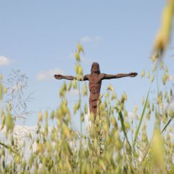 Jezus w polu Fotografia