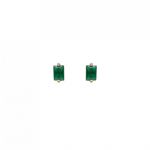 Delikatne kolczyki sztyfty, zielone kryształy. - 