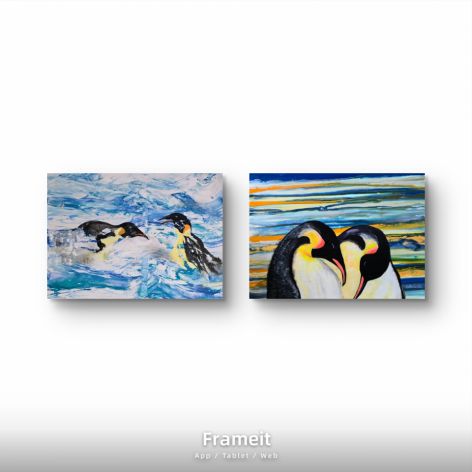 Kompozycja pingwiny krolewskie