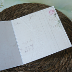 Kartka ślubna "Serce w różach" v.2 - kartka z paskami 1d