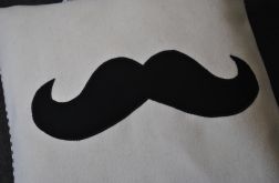 Poszewka filcowa - czarne wąsy, mustage