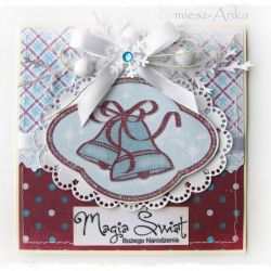 Kartka świąteczna z dzwonkami