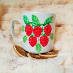 Malinowy mazurek malinowy strażnik kubek ręcznie malowany - 